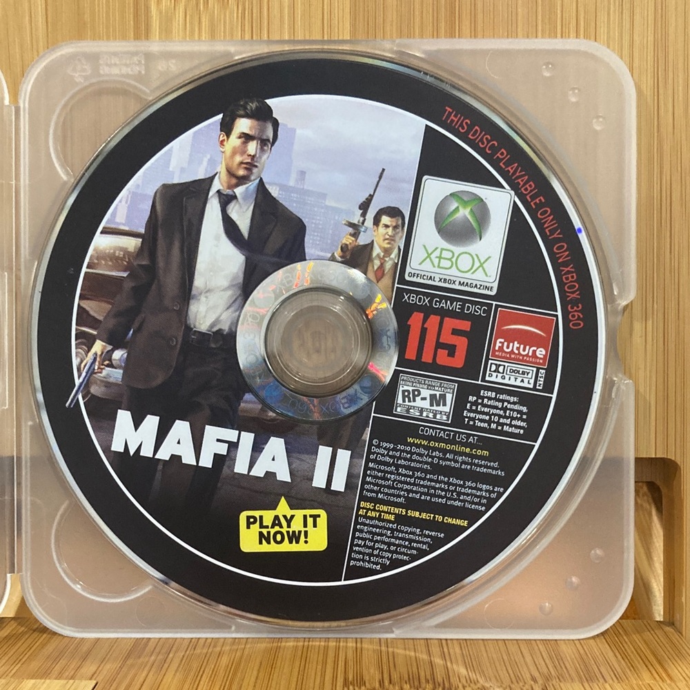 Mafia II Xbox 360 demo disc